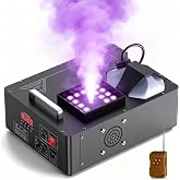 1500W Fog Machine with Lights, 24 RGB LED Vertical Stage Smoke Machine, DMX &amp; Wireless Remote Control, 2.5 Liters with 20000 CFM for Wedding Christmas Halloween Party Indoor Outdoor