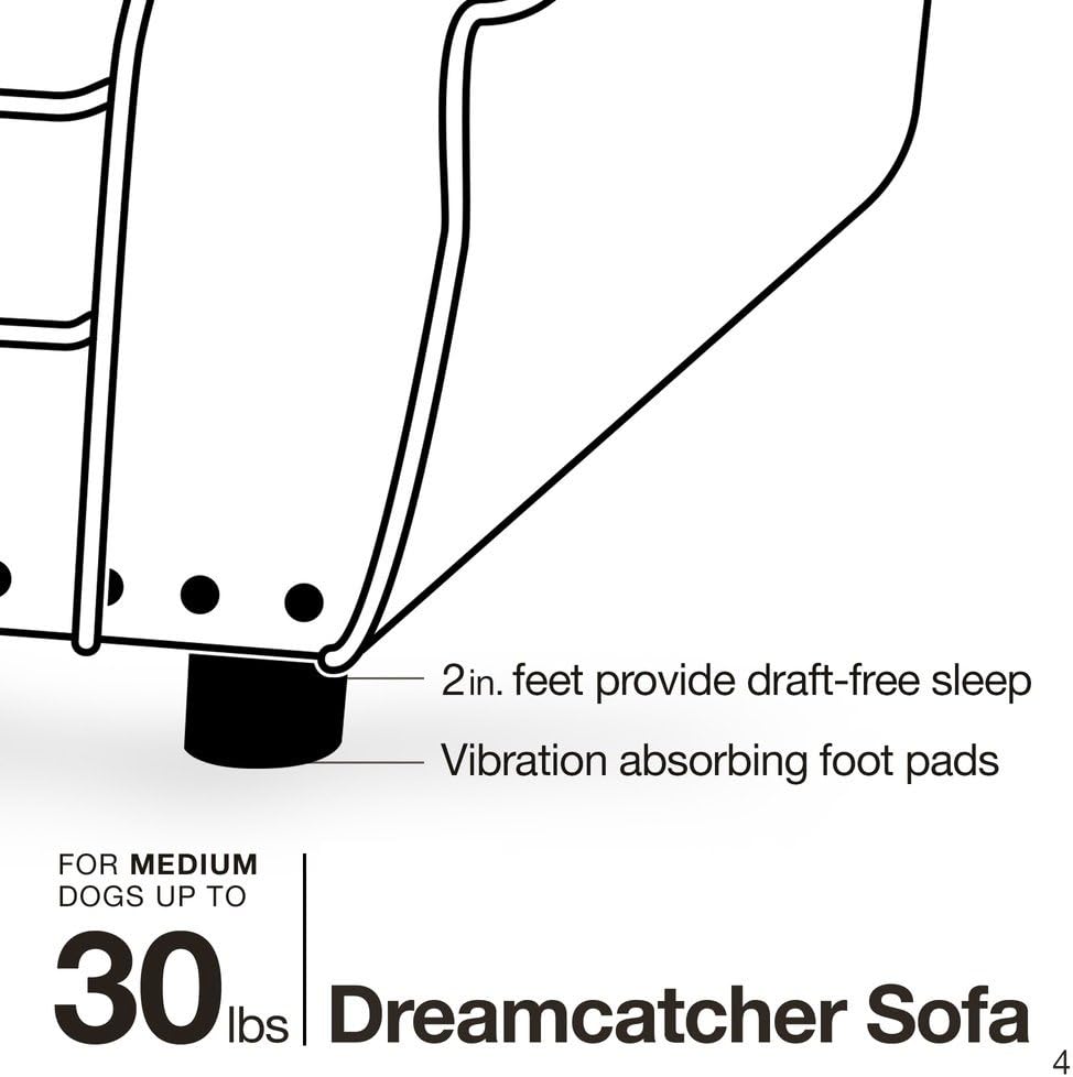 Enchanted Home Pet Dreamcatcher Dog Sofa, 32.5 by 21 by 12-Inch, Caramel : Pet Supplies