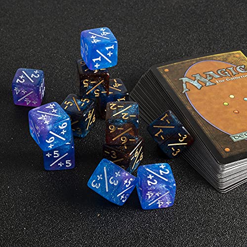 24 Pieces Magic The Gathering Token Dice Counters Marble Cube D6 Dice