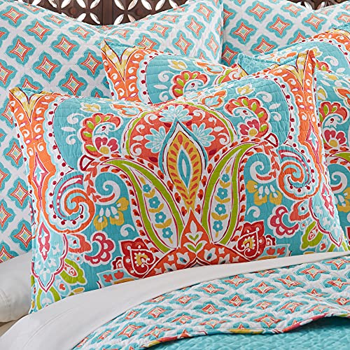 Levtex Home Majestic King Quilt Set Standard Shams, Paisley, 100