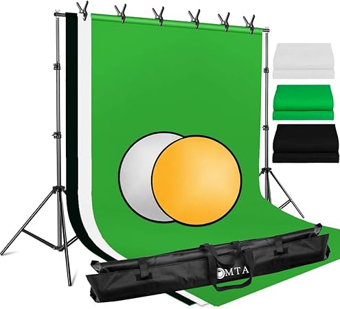 Amazon Lomtap 背景スタンド Zoomのバーチャル背景0 300cm 撮影用 背景布スタンドセット 160 300cm黒 白 緑背景紙3枚 クロマキー スクリーンと4 背景布クリップ 高さ調整可能 三脚の安定性が良い 装置簡単 バッグ付き バックペーパー 背景布 通販