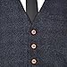 VOBOOM Men's V-Neck Suit Vest Casual Slim Fit Dress 6 Button Vest Waistcoat (Blue, S)