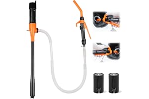 HORUSDY Electric Fuel Transfer Pump Battery Operated – 2.2 GPM Portable Siphon Pump with Flow Control, Dual Battery Option, for Gas, Diesel, Water, Oil, Fits Gas Can & Tank, Handheld Liquid