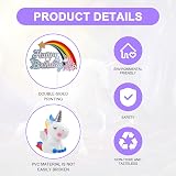 OSDUE 21PCS Unicorn Rainbow Cake Toppers Kids Birthday Party Decorations Kit view 4