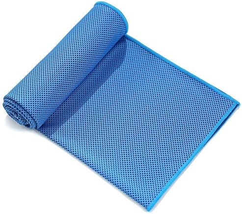 The Cool Bear Microfiber Instant Cooling Towel - Extra Long 40"x12" - Cool Snap Towel for Sports, Workout, Fitness, Gym, Golf, Yoga, Running, Travel, Camping and More (Azure)
