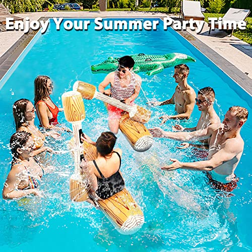 Inflatable Pool Fighting Log Float, Pool Battle Toys for Summer Outdoor
