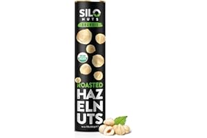 SILO Nuts - Organic Hazelnuts, Turkish Origin, All Natural with Skin, Roasted Filberts, Toasted & Blanched, Perfect for Snacking and Baking, 16 Oz