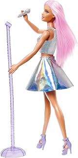 Barbie Pop Star Doll Dressed in Iridescent Skirt with Microphone JCW42 view 5