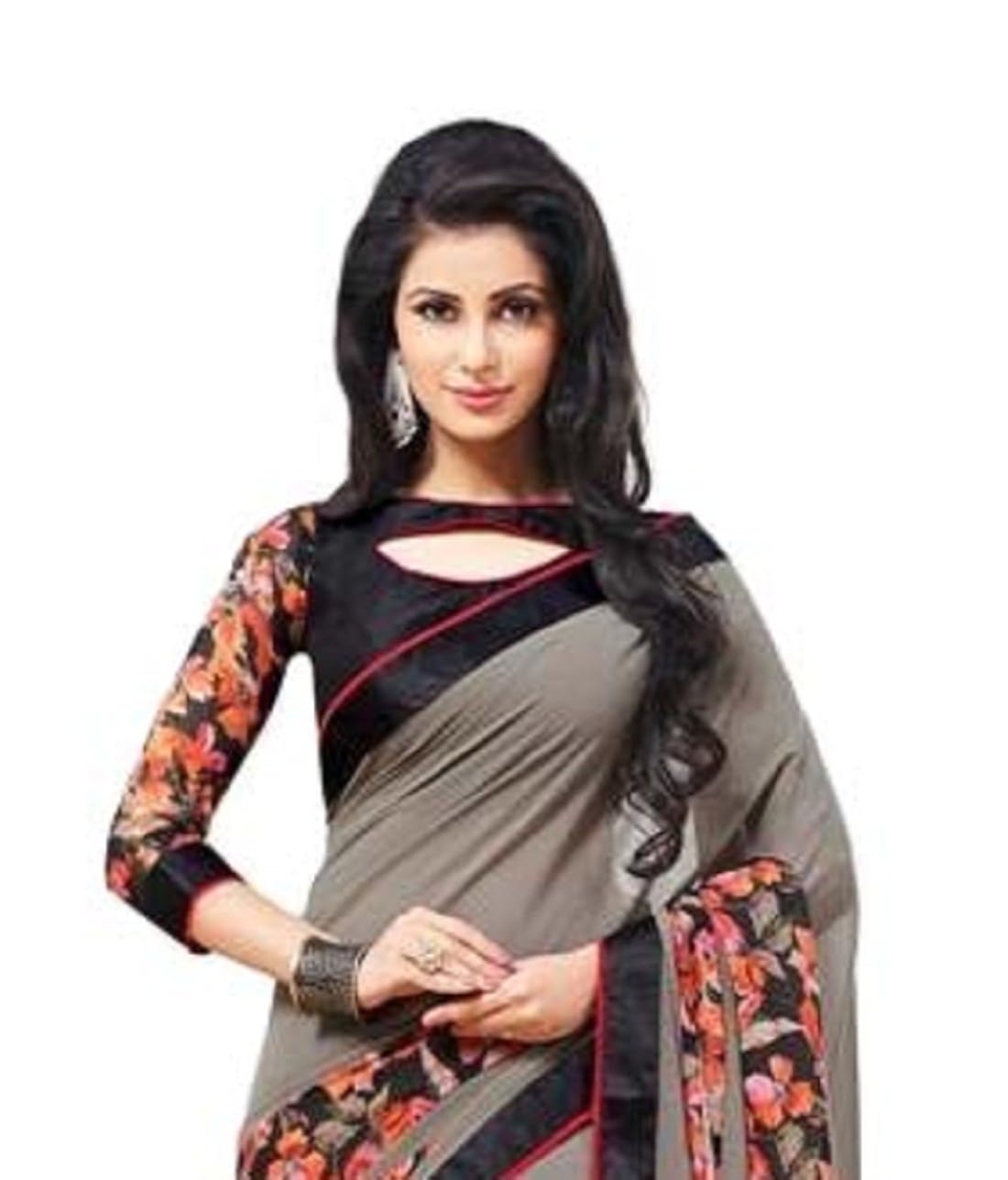 hinayat fashion women's chiffon saree(nht01sri276_grey_free size)
