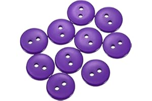 HARFINGTON 10pcs Resin Sewing Button, 15mm (5/8-inch) 2 Holes Round Craft Decorative Buttons for Coat, Clothes Holiday Decora