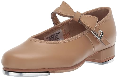 Bloch girls Girl's Merry Jane Tap Dance Shoe, Brown Tan, Little