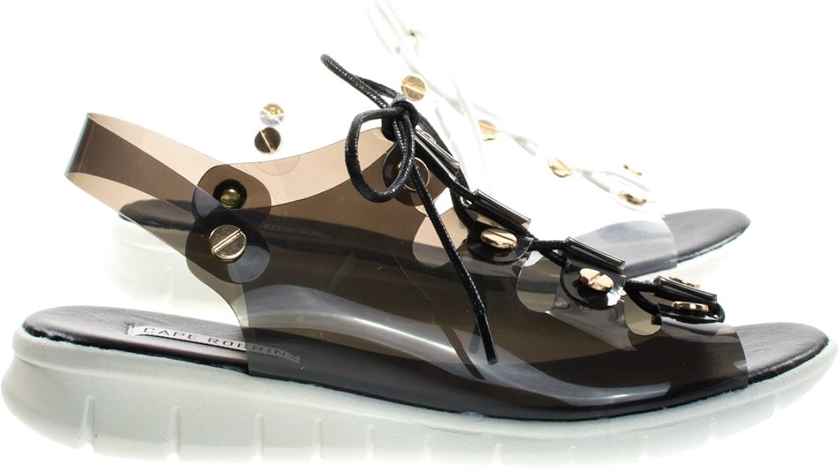 clear pvc flat sandals