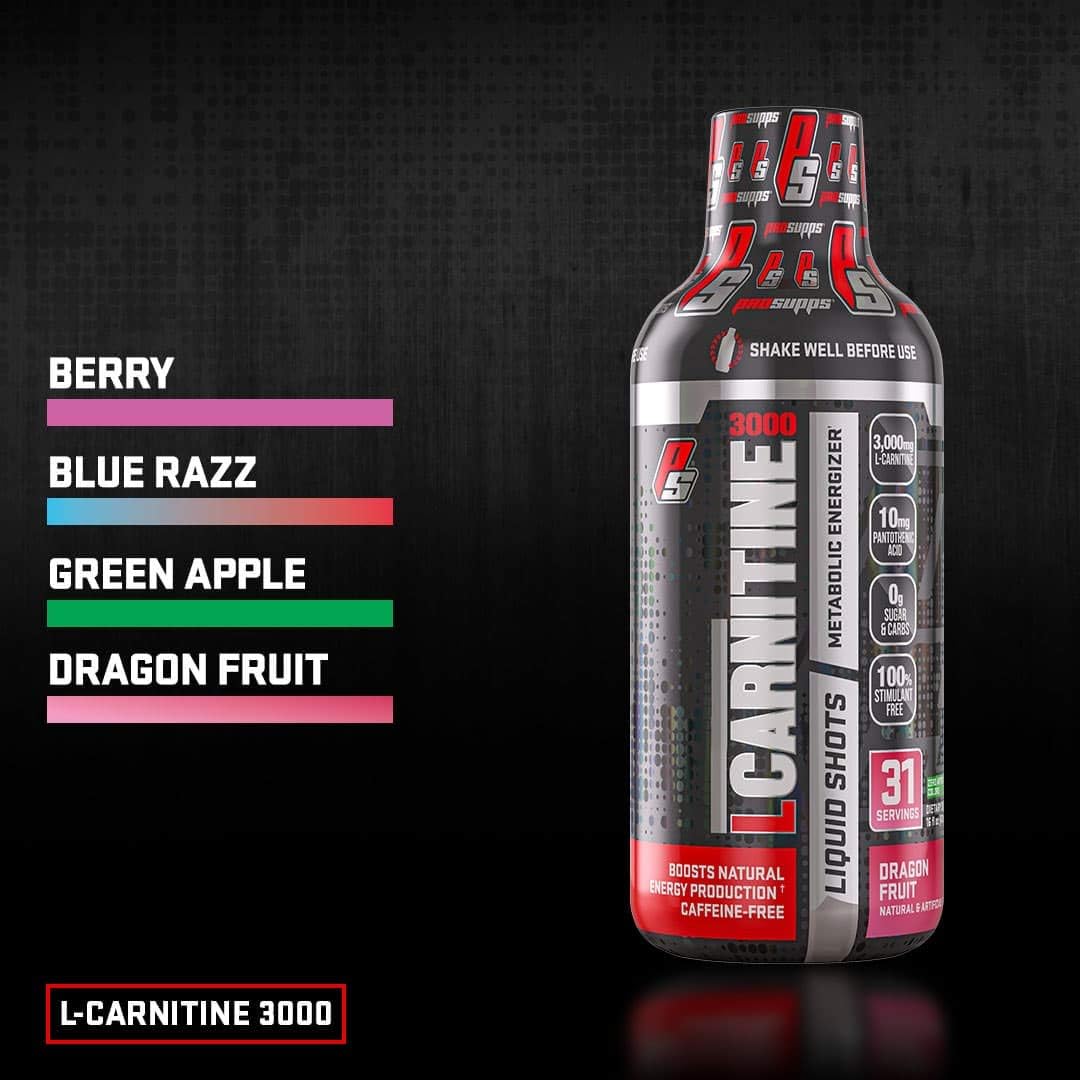 ProSupps® L-Carnitine 3000 Liquid Fat Burner, Stimulant Free Metabolic Enhancer, (31 Servings, Berry Flavor): Health & Personal Care