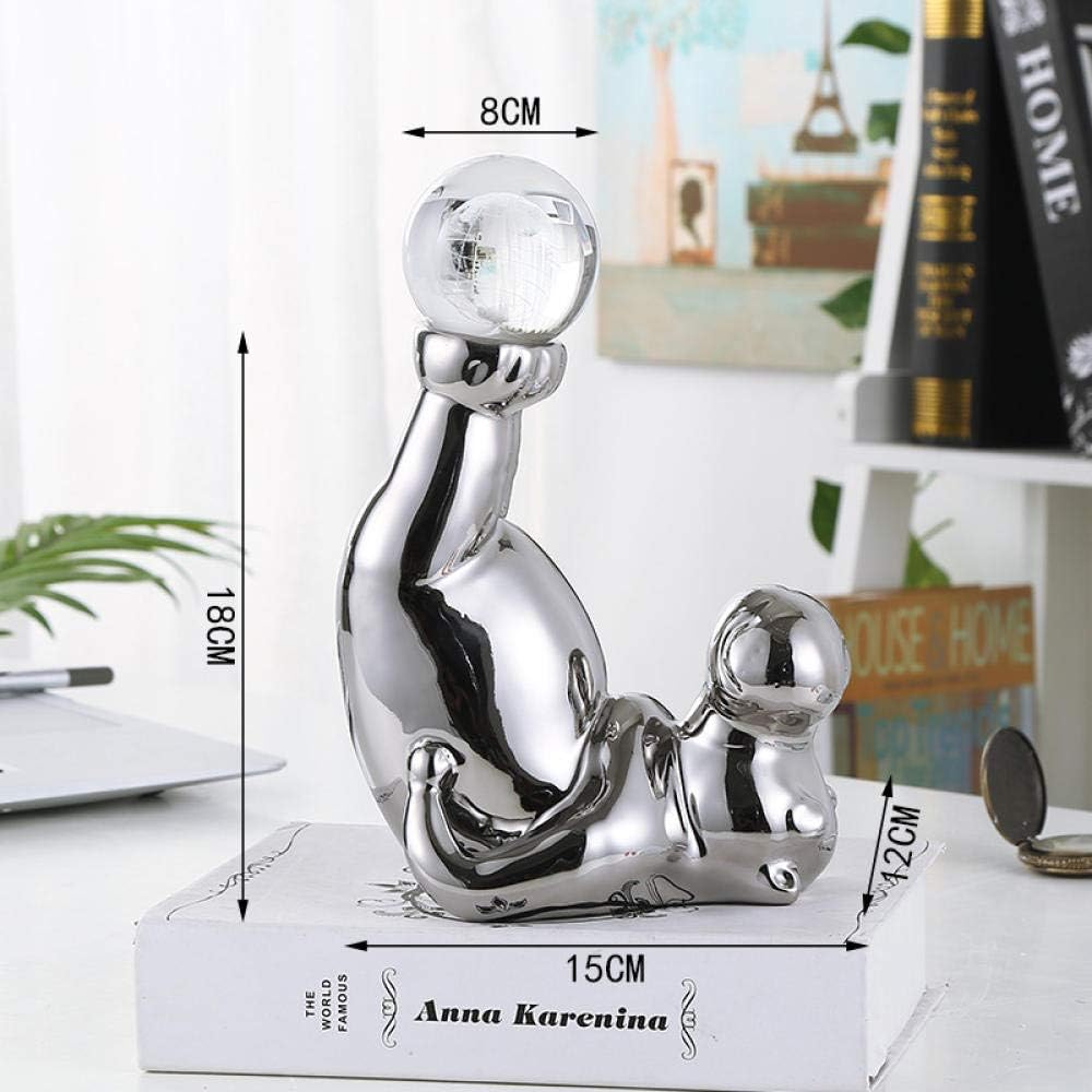 YAOHEHUA Statues And Figurines Ceramic Craft Ornaments Hippo Ceramic Craft Ornaments Fashion Modern Home Bedroom Model Room Statues Sculptures Ornaments Collectibles