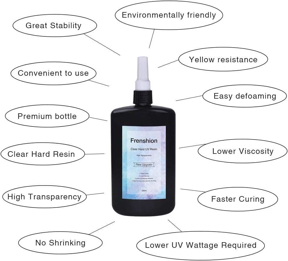 UV Resin-500g Upgrade 1 Minute Quick Cure! Hard Type Crystal Clear Epoxy Resin, UV Glue Ultraviolet Curing - Image 3