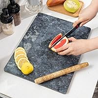 Soulscrafts Marble Pastry Board 16x12 inch Cutting Board Marble Serving Tray for Cheese Perfect for Keep the Dough Cool and C