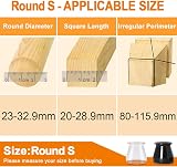 VIUME 32 Pcs Chair Leg Protectors Silicone Cushions for Floors Small view 4