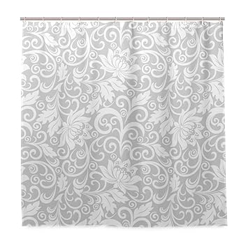 Amazon Com Migaga Decoration Shower Curtain Shower Seamless Grey
