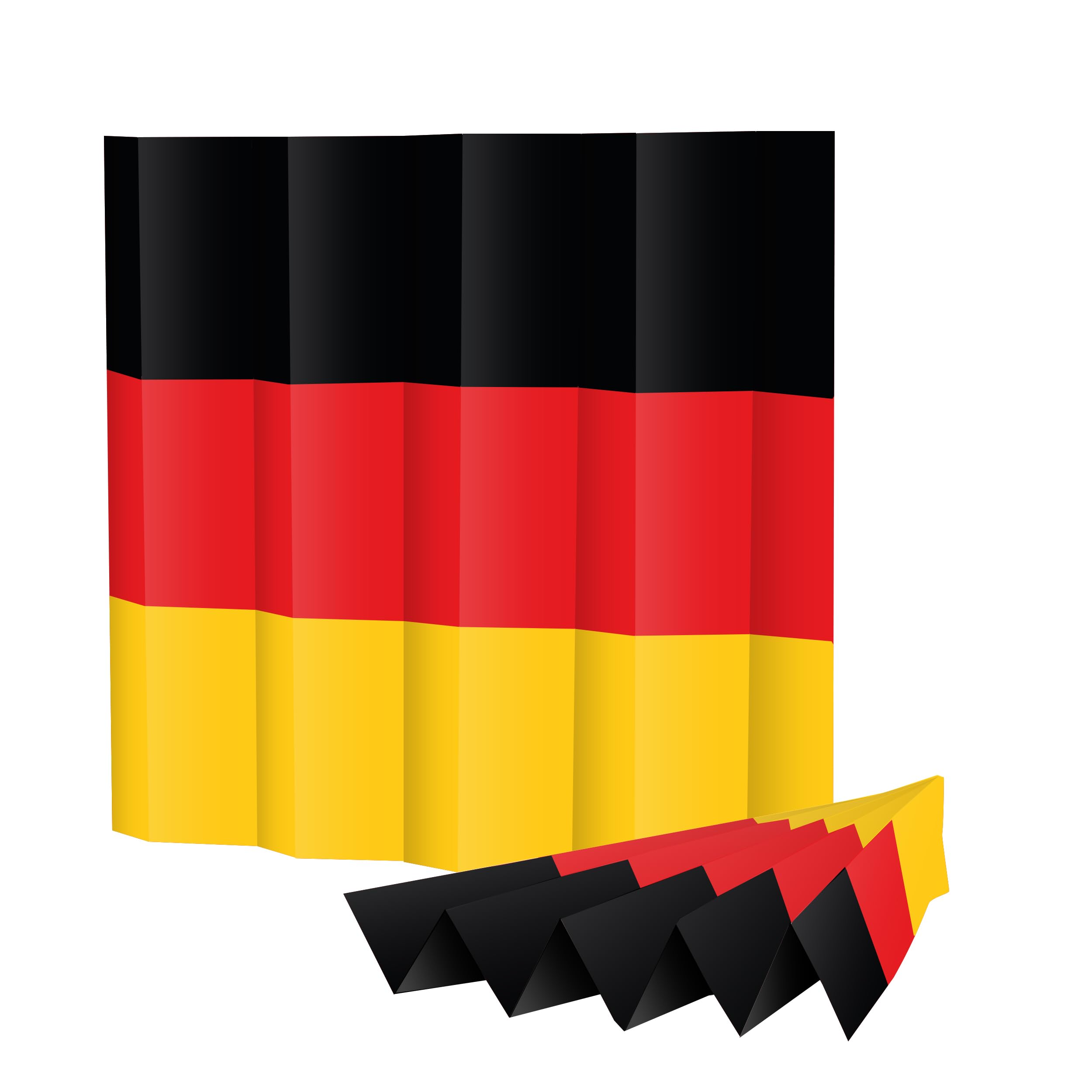 WIRTZ Swatter Cardboard to Cheer On | Extra Loud Noise Maker for Cheering on for Stadium, Barbecue Party or Public Viewing | Germany Fan Item Football Euro 2024 (50 x Germany Swatter Compartments)