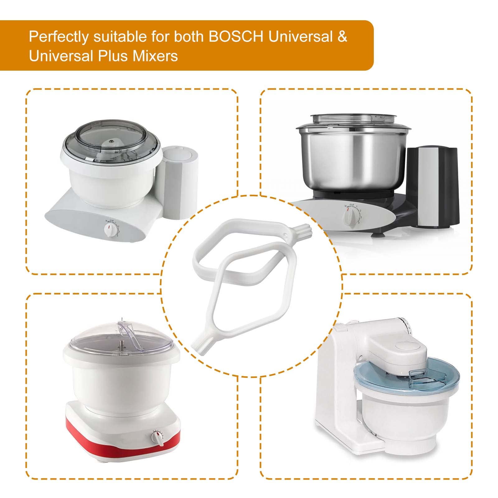 Cookie Paddles for Mixer, Mixer Paddles Compatible with Universal Plus Mixers and NutriMill Artiste Mixer, for Mixer Attachments & Accessories -Mixer Parts for Mixer Kitchen