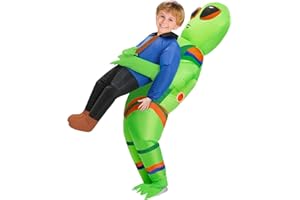 WQWOVRVO Inflatable Costume Alien For Kids/Teens,Funny Blow up Alien Costumes,Halloween Alien Abduction Inflatable Costume