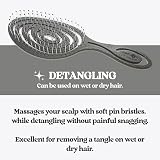Head Jog 08 Paddle Brush Detangler Graphite Monochrome Collection view 3