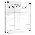 Oversize Premium Acrylic Calendar for Wall | Ultra-Thick Clear Dry & Erase Board | Small 12"x12" | Home Office Monthly Glass Family Planner Guard Mate Plexiglass Whiteboard GUARDMATE
