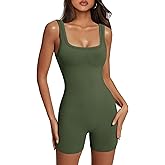 AUTOMET Women's One Piece Jumpsuits Short Bodysuit Workout Rompers Summer Outfits Gym Yoga Beach Fashion Clothes 2026