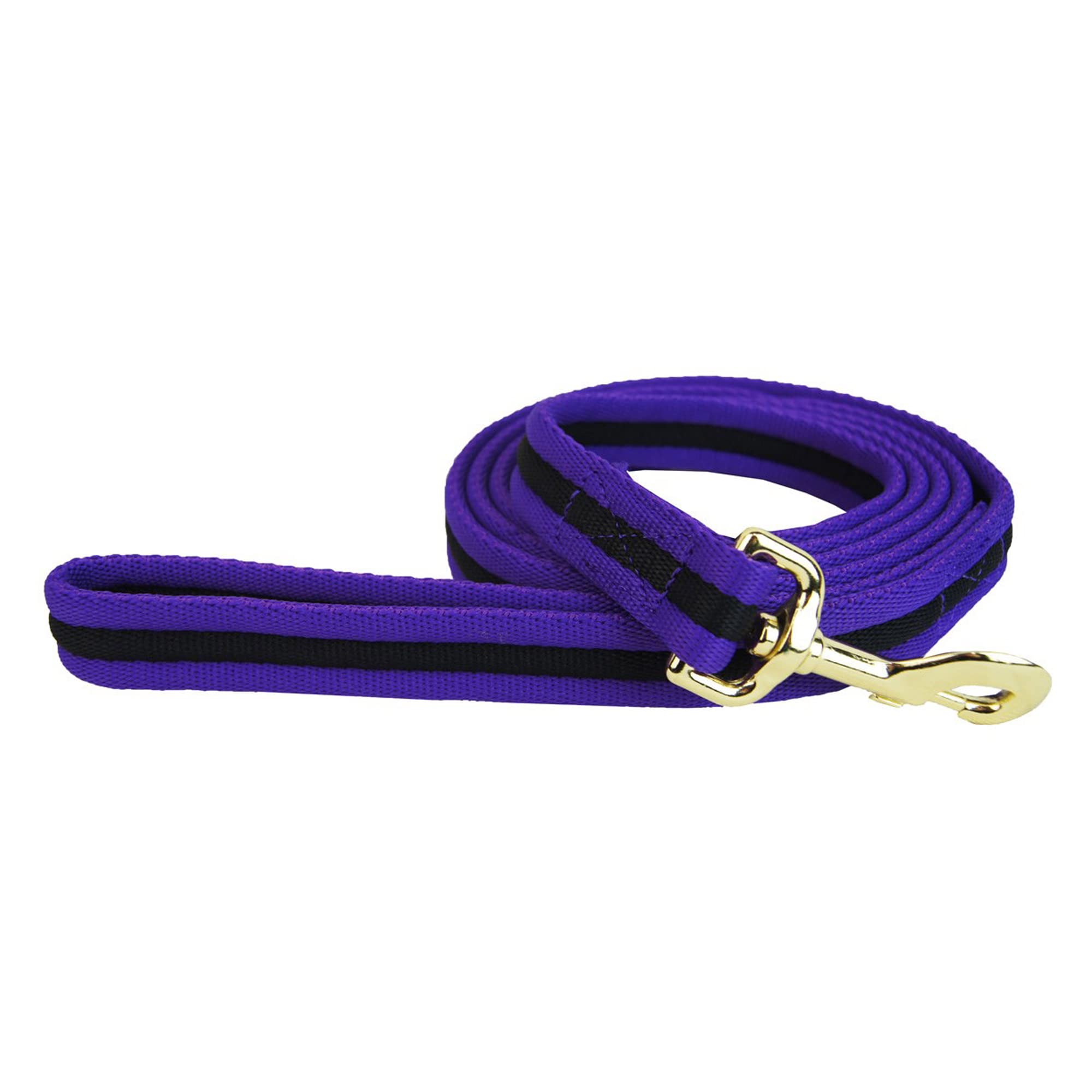 Y-H Hy Soft Webbing Lead Rein Purple Black 6'