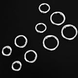Yolev 16Pcs Trigger Round Carabiner Clips Silver O Ring Keyrings Buckles view 6