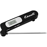 Escali DH3 Folding Digital Kitchen Thermometer, Stainless Steel Folding Probe Black, Universal