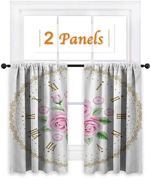 Amazon Com Shabby Chic Blackout Curtains Kids Vintage Clock