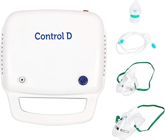 Control D Blue & White Compressor Complete Kit Nebulizer with Child and Adult Masks