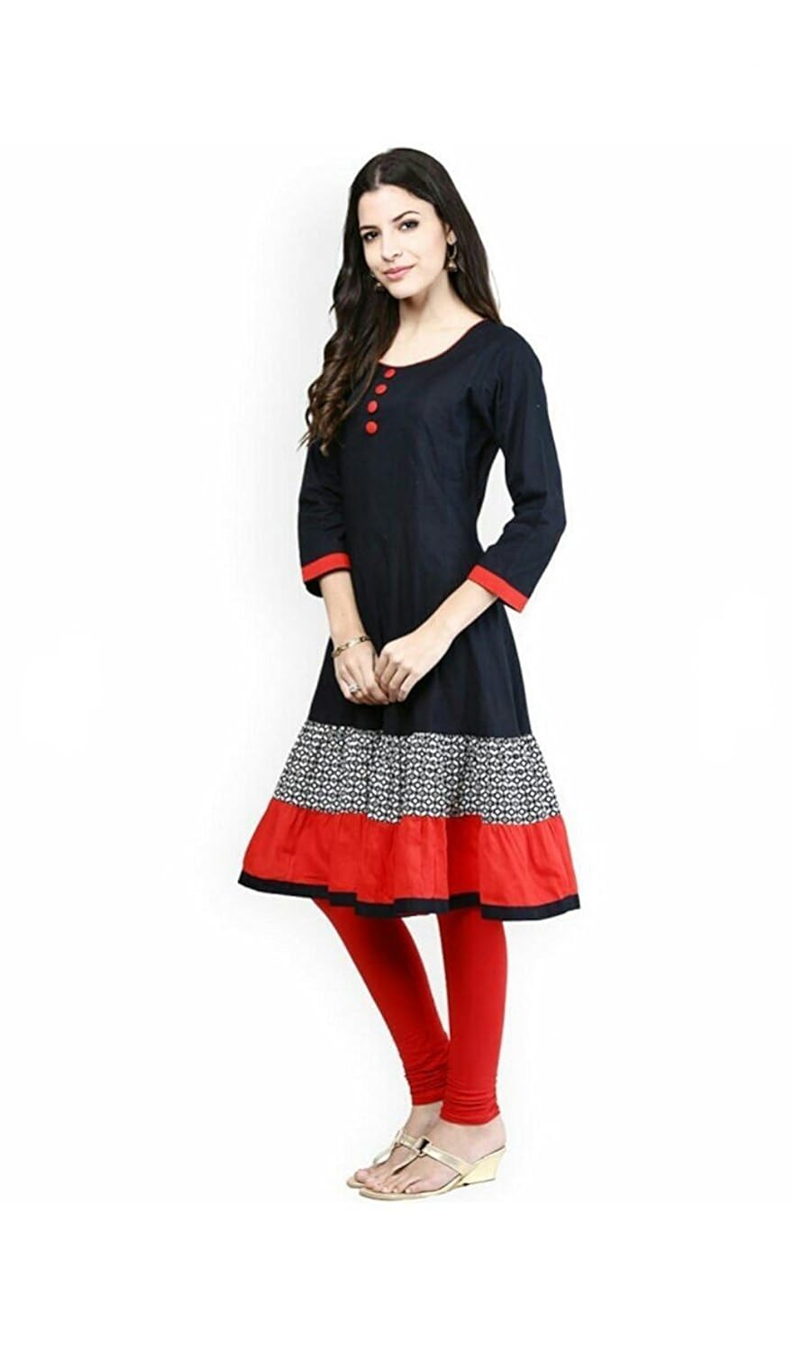 anjushree choice women's cotton kurti (black_xxl)