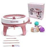 SENTRO 40 Needles Knitting Machine, All-in-One Knitting Loom Machine | Smart Circular Knitting Machine with Gife Box,Knitting Gife for Adult&amp;Beginners,Efficient DIY Crochet Machine for Hat,Scarves