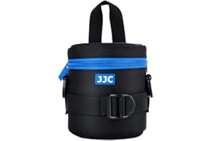 JJC Deluxe Lens Case Pouch Bag for Canon EF-S 18-55mm/EF 50mm f1.8/RF-S 18-150mm, Nikon AF-S 18-55mm/AF-P 18-55mm/AF-S 50mm f1.8, Fujifilm XC 16-50mm/XF 18-55mm & More Lens Below 2.95" x 3.93"(D x L)