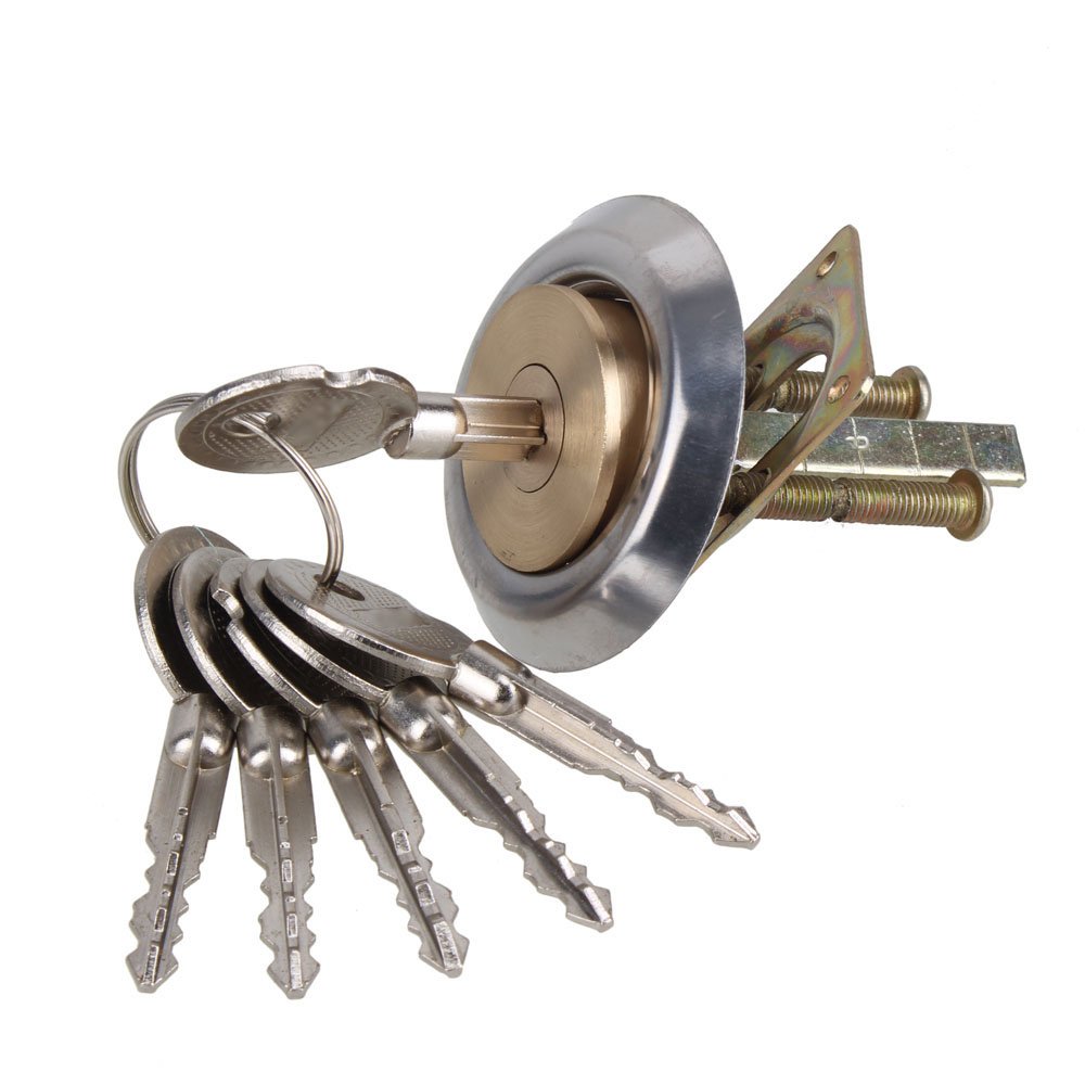 Mxfans Euro Single Copper Round Profile Rim Cylinder Cross Keyed Door Lock Replacement