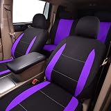 Flying Banner Front and Rear Car Seat Covers Black Purple Full Set view 5