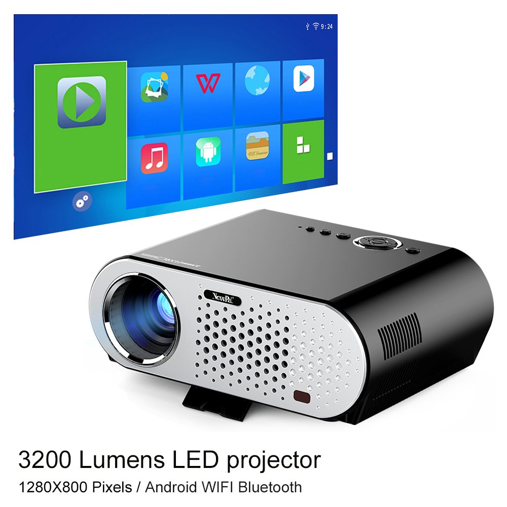 Amazon.com: NewPal GP90UP video projector 3200Lumens andriod ...