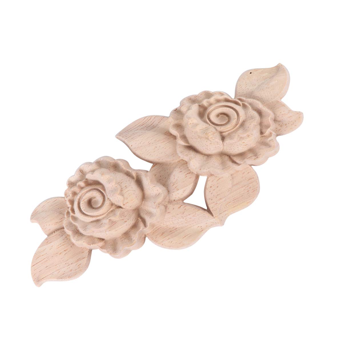 COHEALI Rose Carving Wooden Chips Decorative Wood Slices for DIY Crafts Home and Party Decorations Unique Flower Shaped Design 6.5X2X6.5 Inches