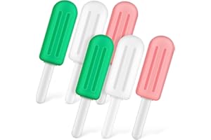 BCOATH 6 Pcs Silicone Aligner Chewies with Handle Treat Shape for Jaw Training and Masseter Muscle