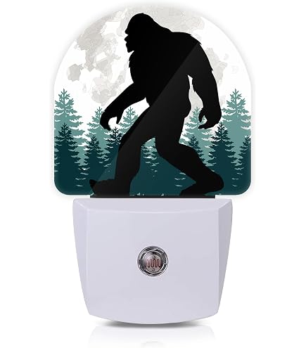Sasquatch Bigfoot Psychedelic Table Lamp – Plug-in LED Nightlight For Bedroom, Living Room, Or Man Cave