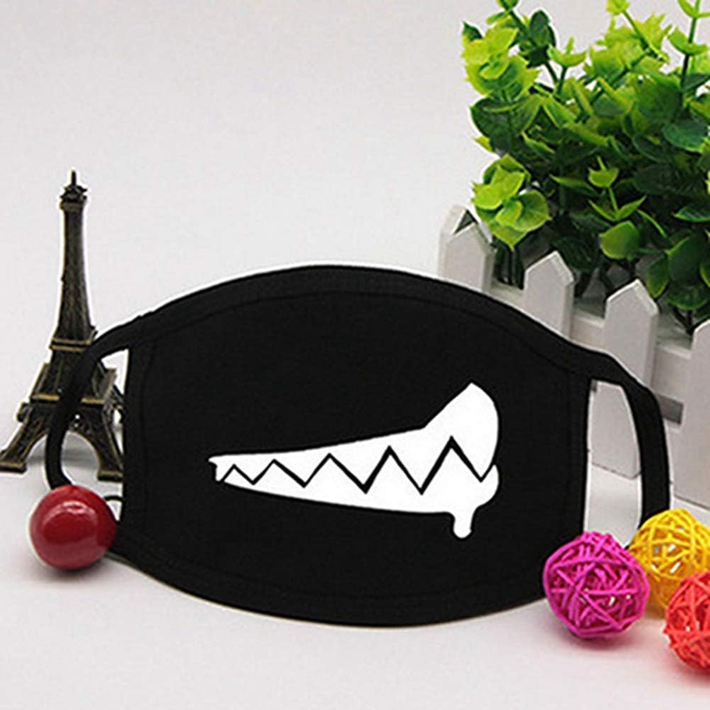 KroY PecoeD Anime Tokyo Ghoul Mouth Mask, Cartoon 3D Printing Cotton Mouth Mask Reusable Anti-Dust Breathable Outdoor Face Mask Anime Fans Gift
