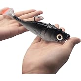 Big Jig Worm Lures Swimming Bait Soft Plastic Fishing Lure for Bass, Crappie, Trout, Pike, Sea Bass, Redfish, Striper,Fishing Lures for Freshwater &amp; Saltwater