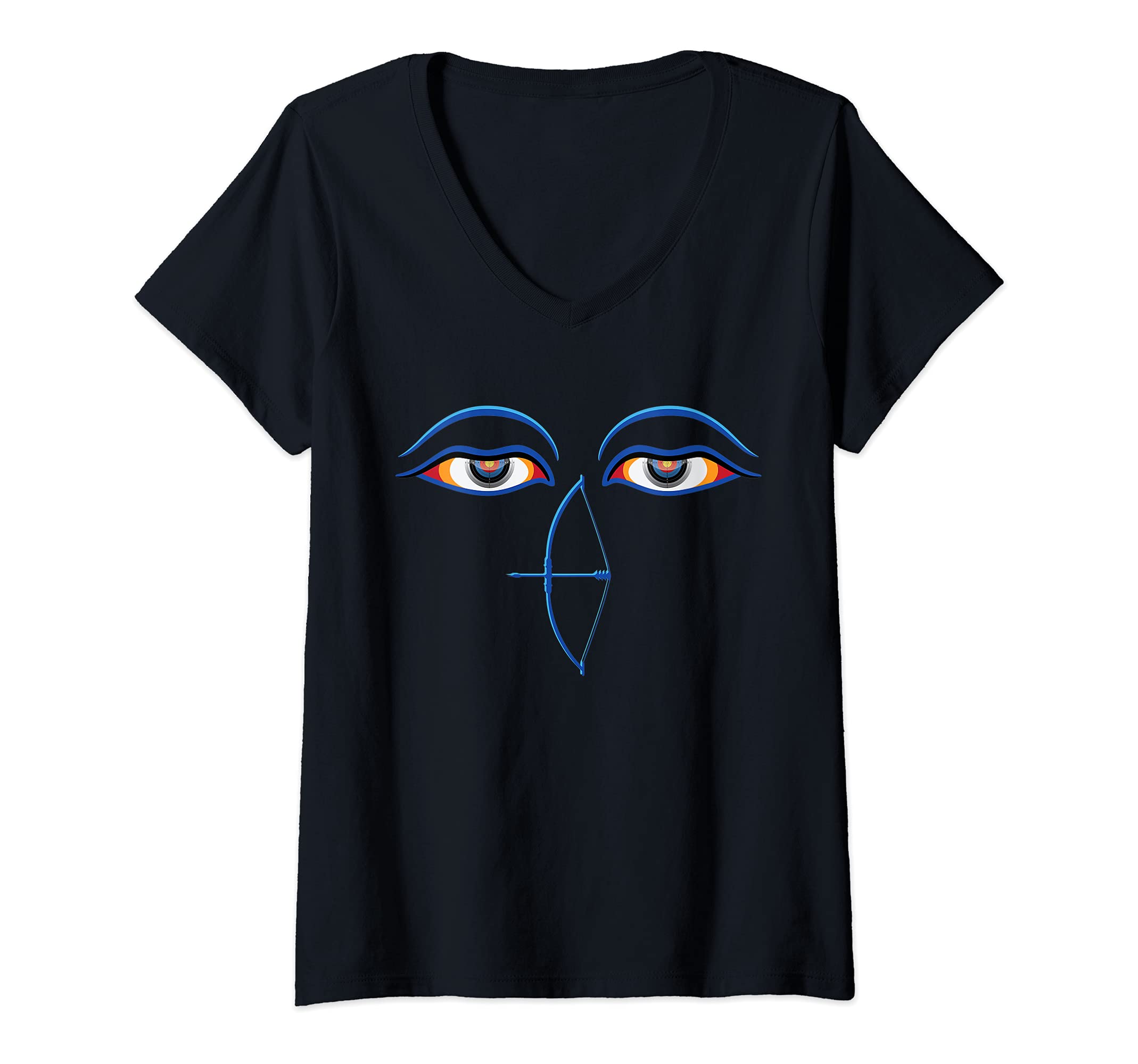 Womens Traditional Archery T-Shirt : Gift for an Archer or Bowman V-Neck T-Shirt