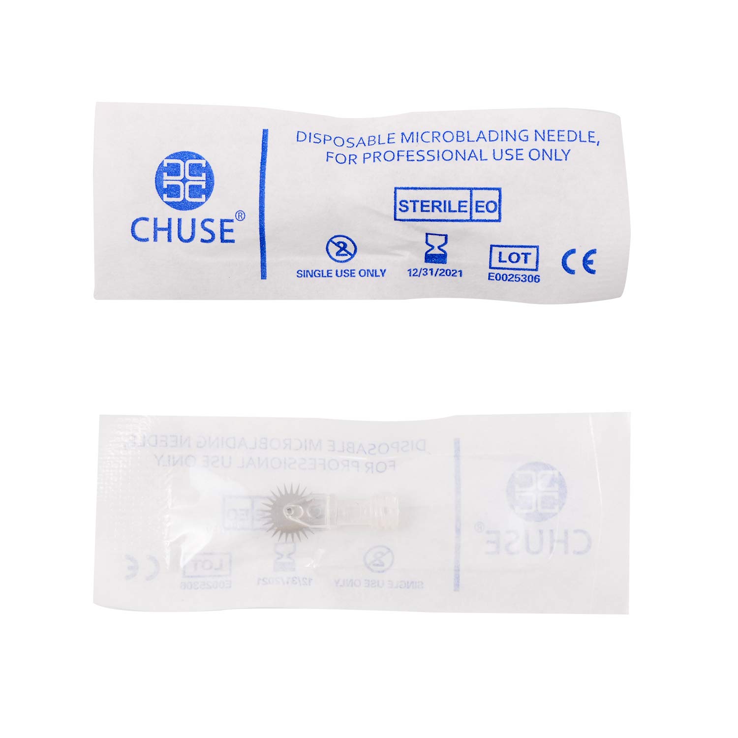 Chuse Eyebrow Microblading Gear Needle Disposable Semi Permanent Makeup Serrated Needles For Manual Tattoo Pen 10pcs/Lot