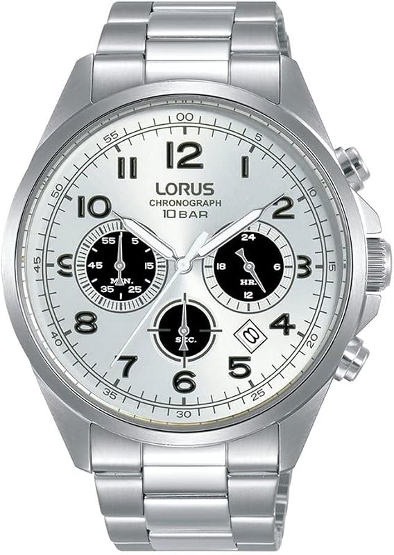 RT307KX9 Montre à Quartz analogique pour Homme avec Bracelet en métal, argenté