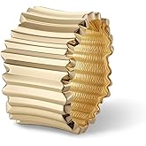 HZMAN 14K Gold Chunky Cuff Bracelets for Women Thick Wide Bangle Bracelet Hammered Open Hinge Wrist Cuff Bracelet Jewelry Gift