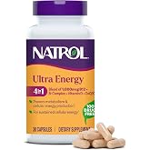 Natrol Ultra Energy 4-in-1, B12, B Complex, Vitamin D, CoQ10, 30 Capsules | Supports Cellular Energy Production, Powers Metabolism, Vitamin B Complex, Vegetarian, Caffeine-Free