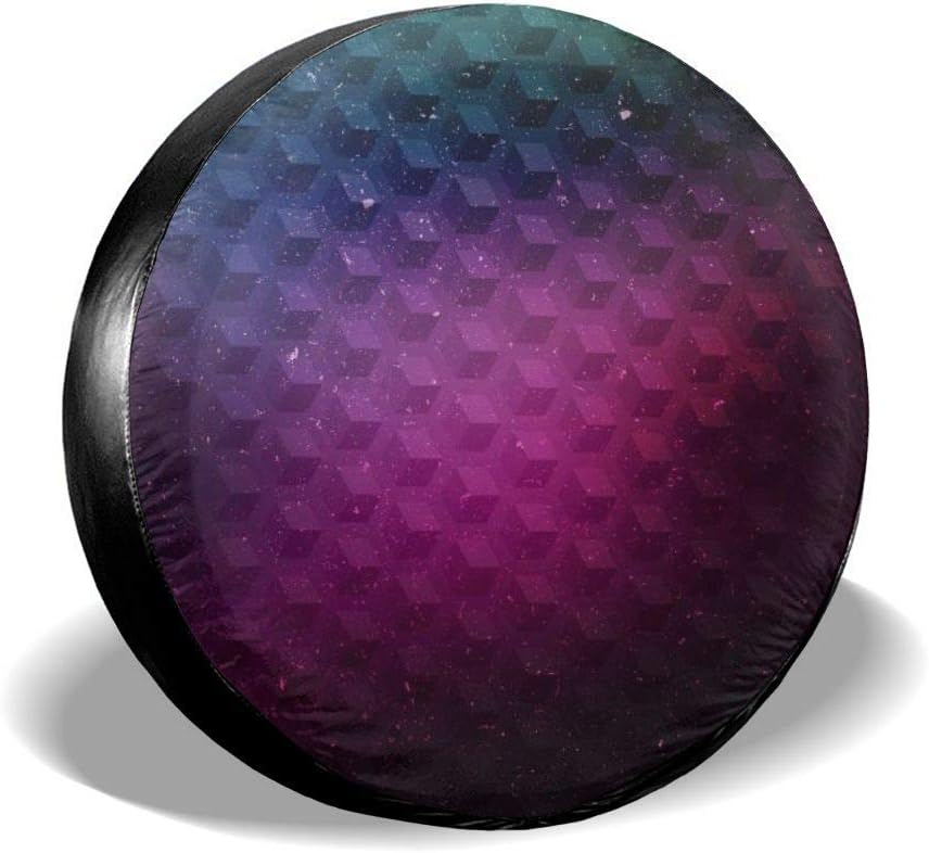 Spare Tire Covers, Trippy Geometry Print Waterproof Dust-Proof Universal Wheel Tire Protectors Fits Tire for Jeep Trailer RV SUV and Many Vehicle